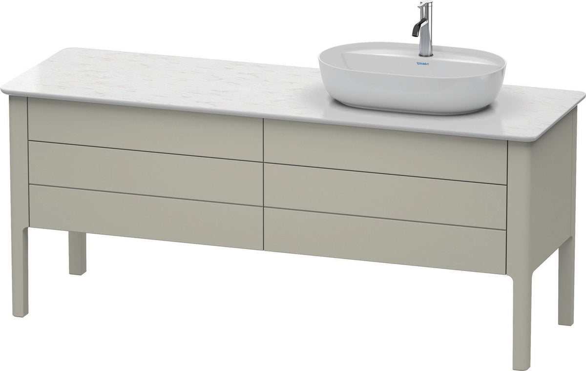 DURAVIT Luv Waschtischunterbau bodenstehend 1733 mm, 2 Auszüge, weiß seidenmatt