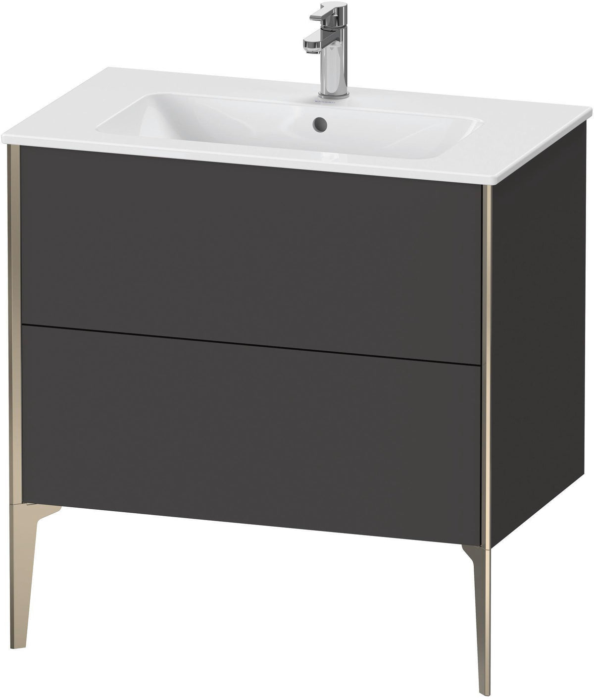 DURAVIT XViu Waschtischunterbau bodenstehend 594x810x480 mm mit 2 Auszügen, weiß matt