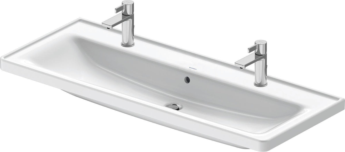 DURAVIT D-Neo Waschtisch 1205 mm, weiß mit Überlauf und Hahnlochbank
