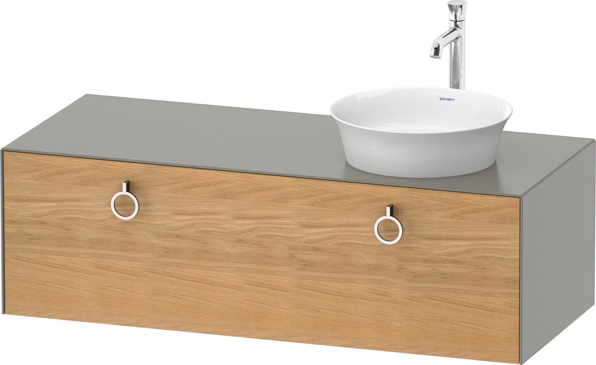 DURAVIT White Tulip Waschtischunterbau 1300 mm wandhängend, 1 Auszug, weiß seidenmatt