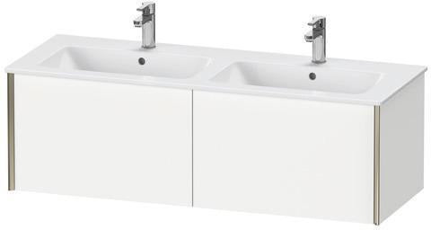 Duravit Waschtischunterbau XVIU 1280 mm mit Nussbaum-Einrichtungssystem rechts