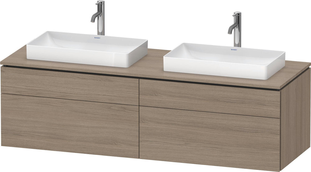Duravit L-Cube Waschtischunterbau 1620 mm taupe supermatt, wandhängend, Tip-On