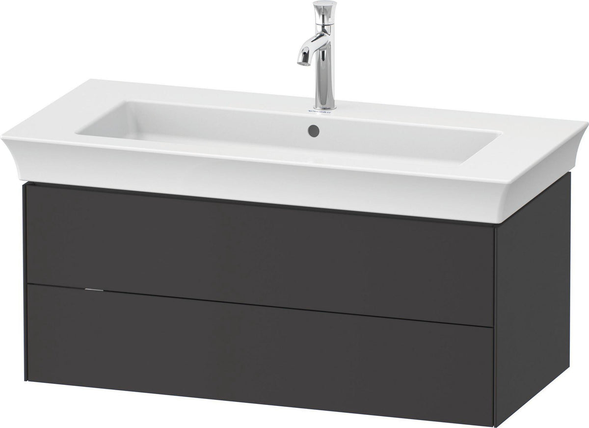 DURAVIT White Tulip Waschtischunterbau 984 mm, 2 Schubkästen, weiß seidenmatt