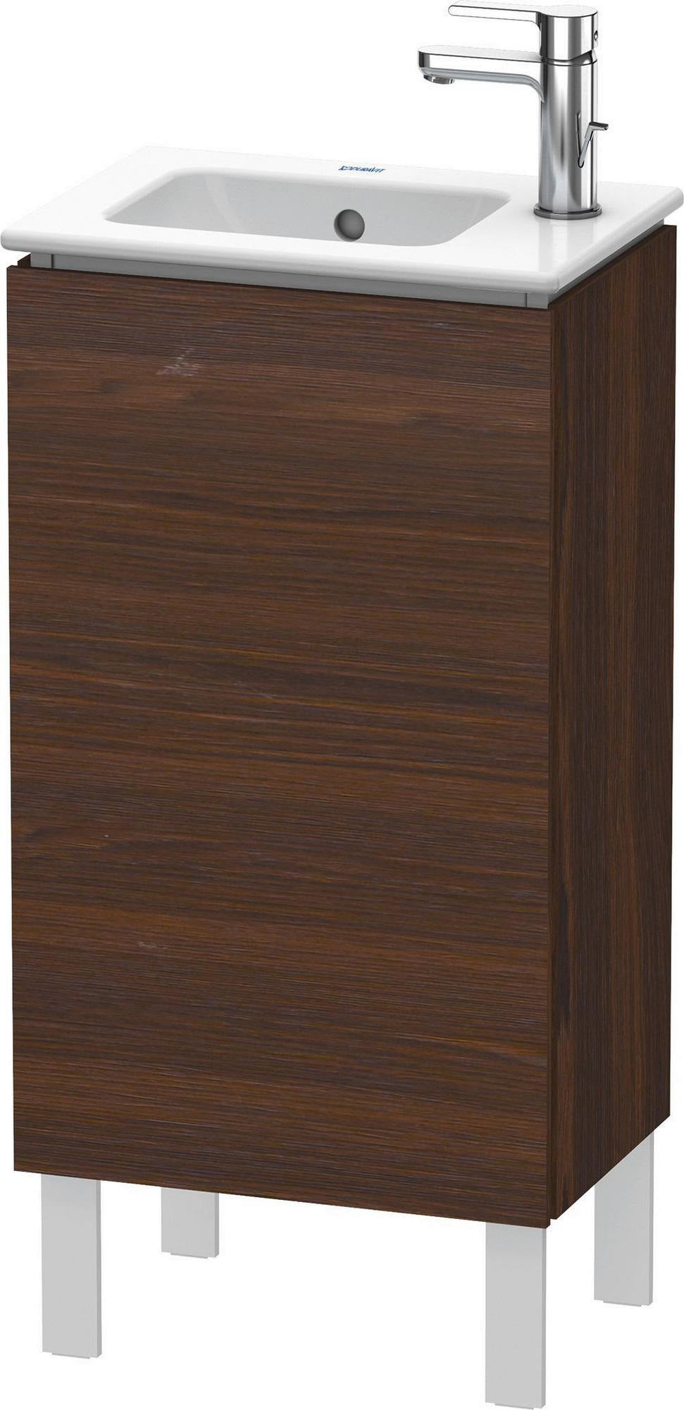 DURAVIT L-Cube Waschtischunterbau 294x420x704mm nussbaum gebürstet, 1 Tür rechts, bodenstehend