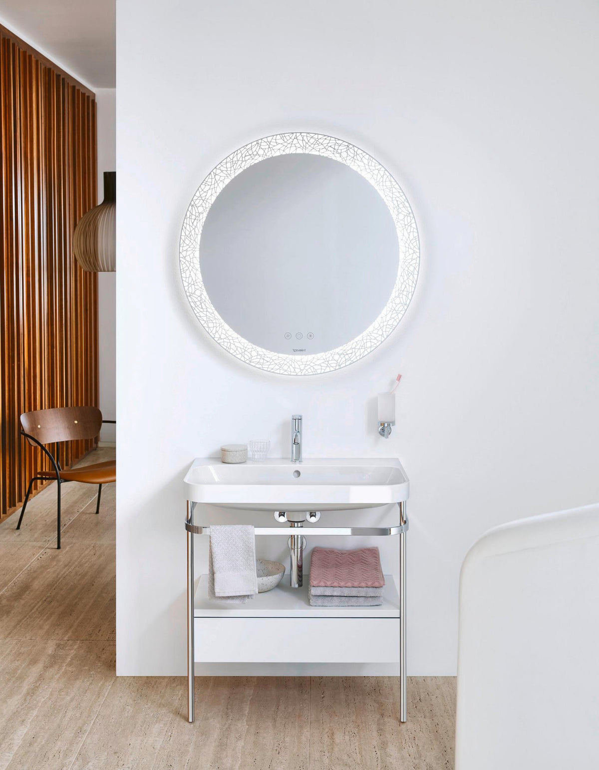 Duravit C.1 Einhebel-Waschtischmischer M mit Zugstange, Schwarz Matt