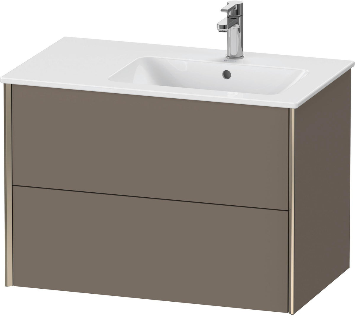 DURAVIT XViu Waschtischunterbau wandhängend 810 mm, 2 Schubkästen, weiß matt