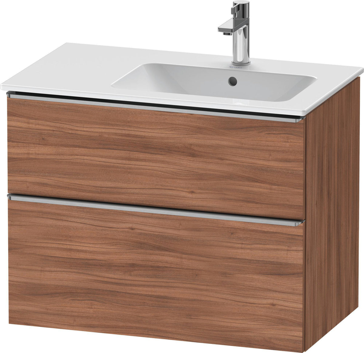DURAVIT D-Neo Waschtischunterbau 810 mm Weiß Matt mit Bronze Griff und Soft-Close