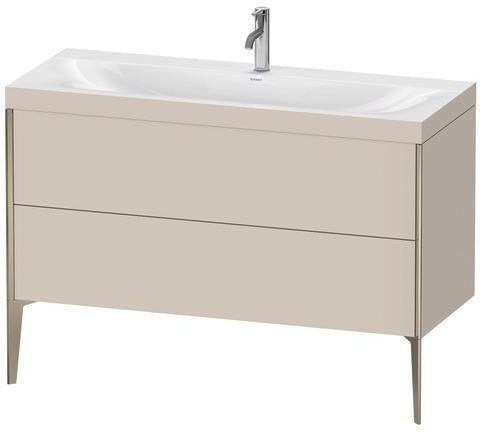 Duravit XViu Möbelwaschtisch-Set 1200 mm mit Unterschrank Nussbaum und Keramik-Waschtisch