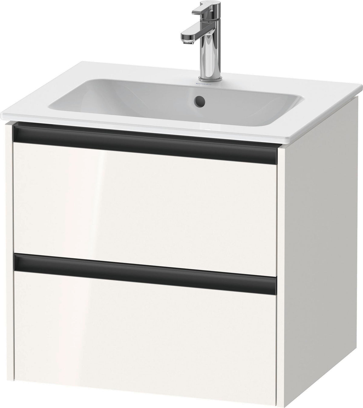 DURAVIT Ketho.2 Waschtischunterbau 610 mm betongrau matt mit 2 Schubkästen und Soft-Close