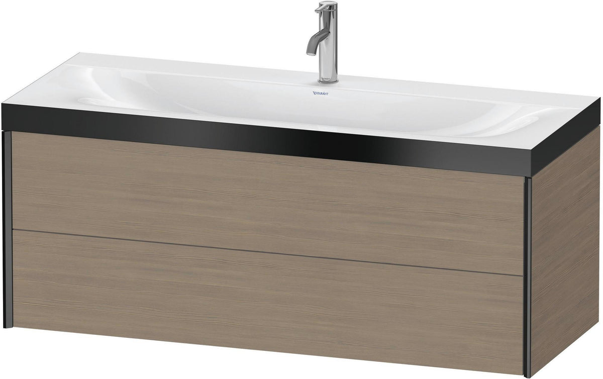 Duravit XViu c-bonded Waschtischunterschrank 1200 mm Eiche mit 2 Schubkästen und Waschschüssel