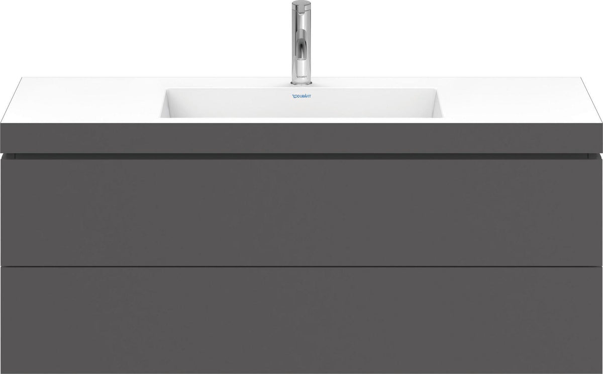 DURAVIT L-Cube Waschtischset mit Vero Air 1200 mm, graphit matt, wandhängend, 2 Schubkästen
