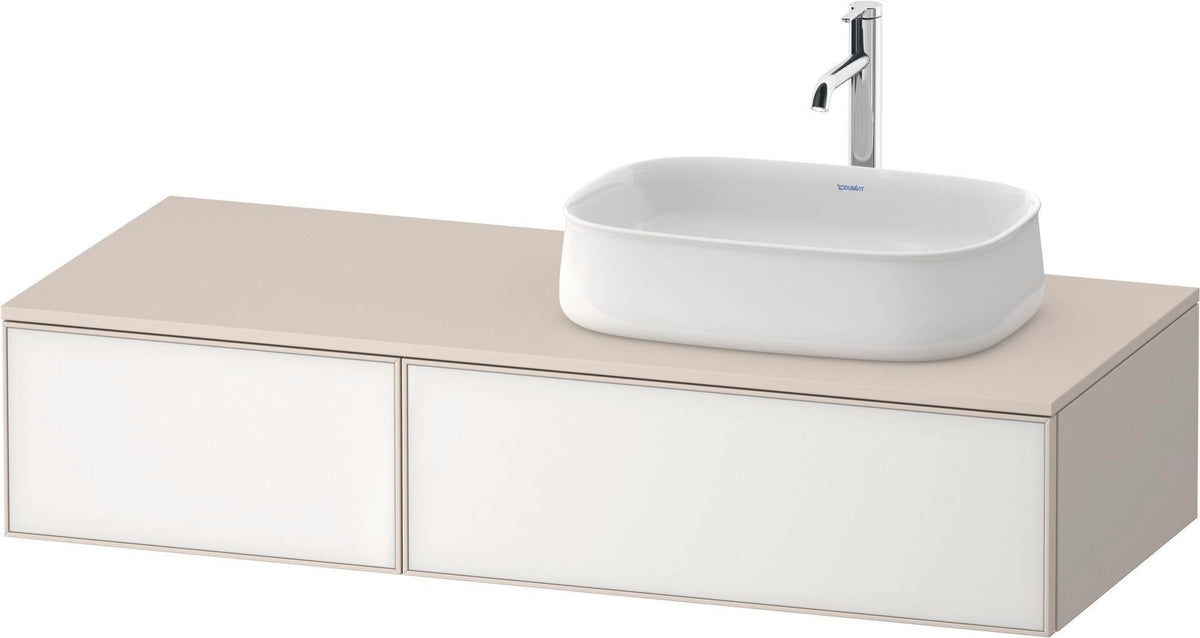 DURAVIT Zencha Konsolenwaschtischunterbau 1300 mm Eiche Anthrazit mit 2 Auszügen