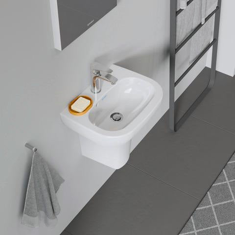 Duravit D-Code Halbsäule aus Sanitärkeramik, weiß, 215 x 213 x 280 mm, für 070545