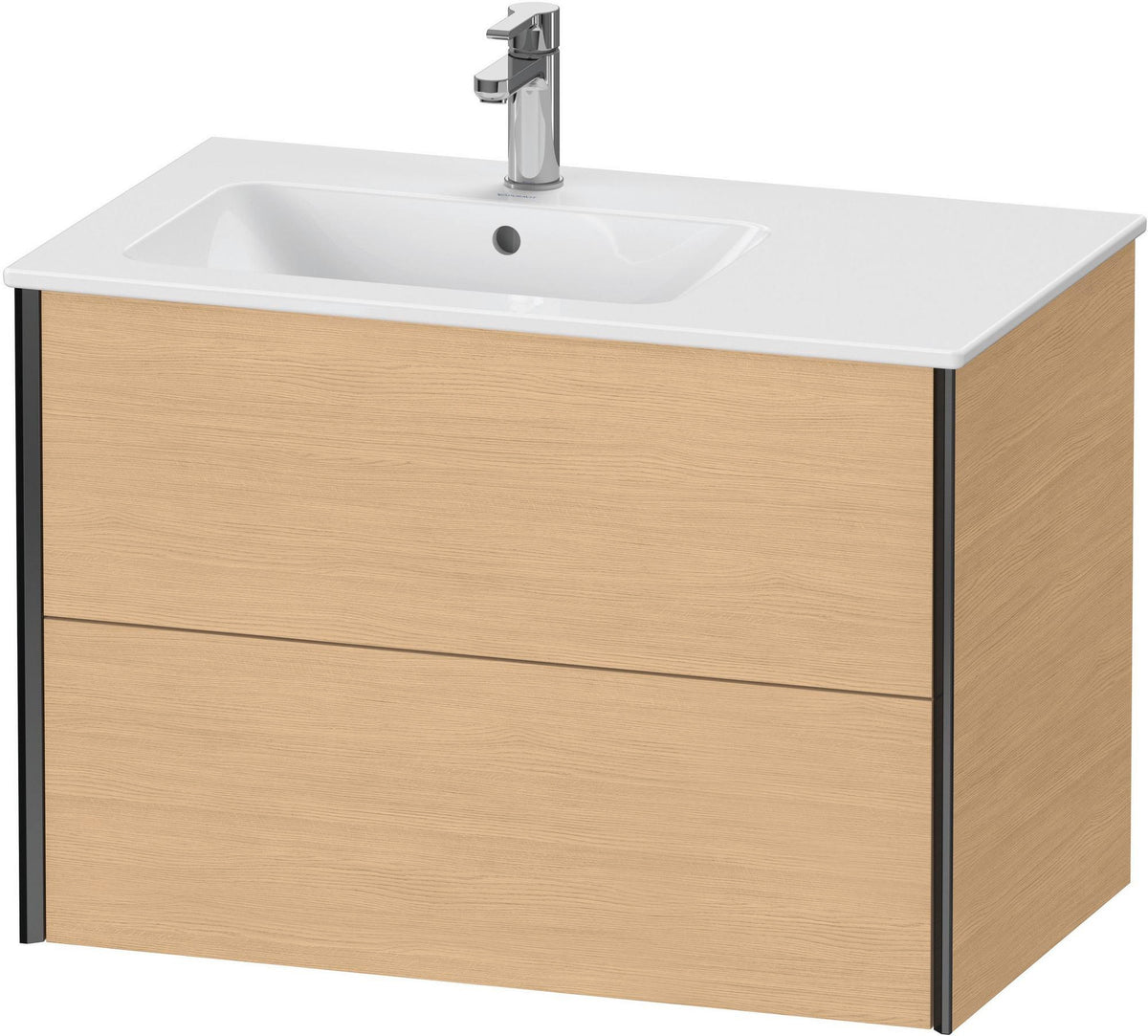 Duravit XViu Waschtischunterbau 810 mm wandhängend mit 2 Schubkästen, weiß matt, für Waschtisch links