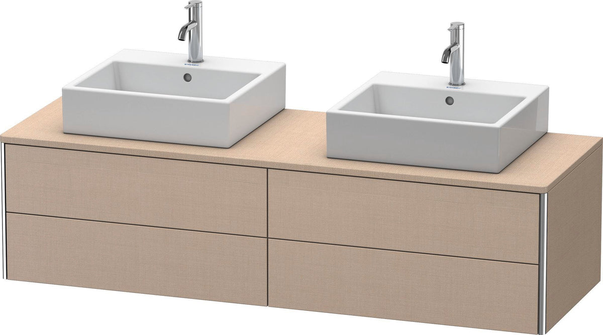 Duravit XSquare Waschtischunterbau 1600 mm betongrau matt, 4 Schubkästen, wandhängend