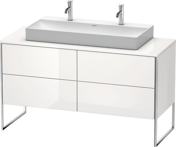 Duravit XSquare Waschtischunterbau 1400 mm mit integriertem Fußgestell, Becken rechts, für Vero Air und DuraSquare