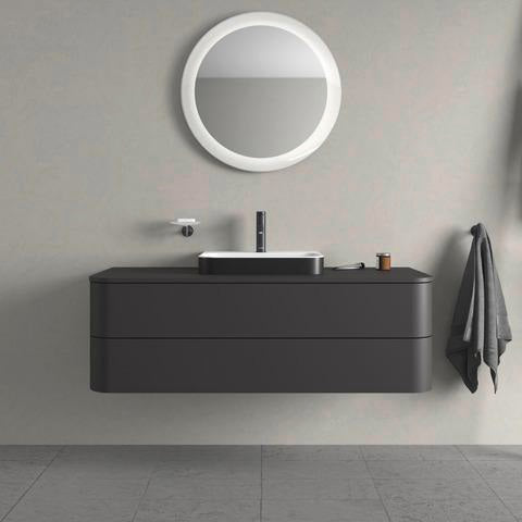 DURAVIT Aufsatzbecken Happy D.2 Plus 500 mm Weiß mit Überlauf und Hahnlochbank