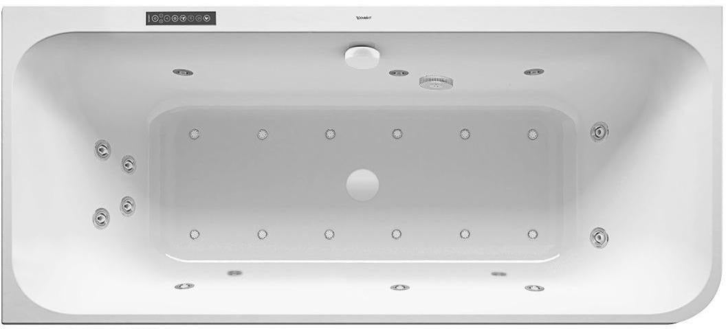 DURAVIT Whirlwanne Happy D.2Plus 1800x800mm Ecke links mit Air-System und graphit supermatt