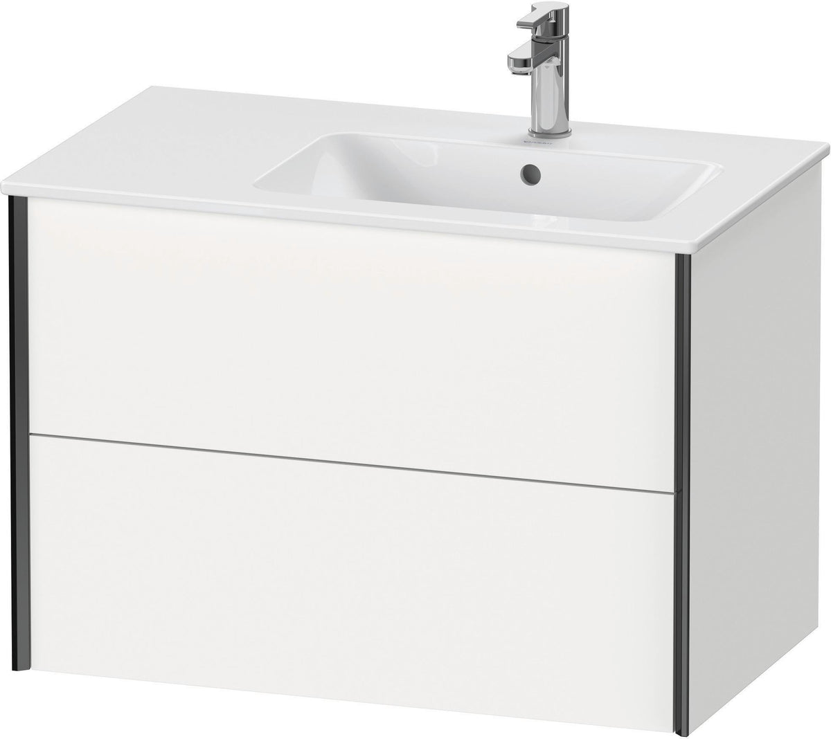 DURAVIT XViu Waschtischunterbau wandhängend 810 mm, 2 Schubkästen, weiß matt