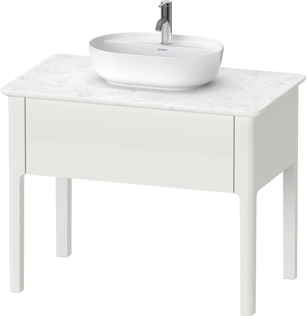 DURAVIT Luv Waschtischunterbau bodenstehend 1 Auszug 938 mm Weiß Seidenmatt