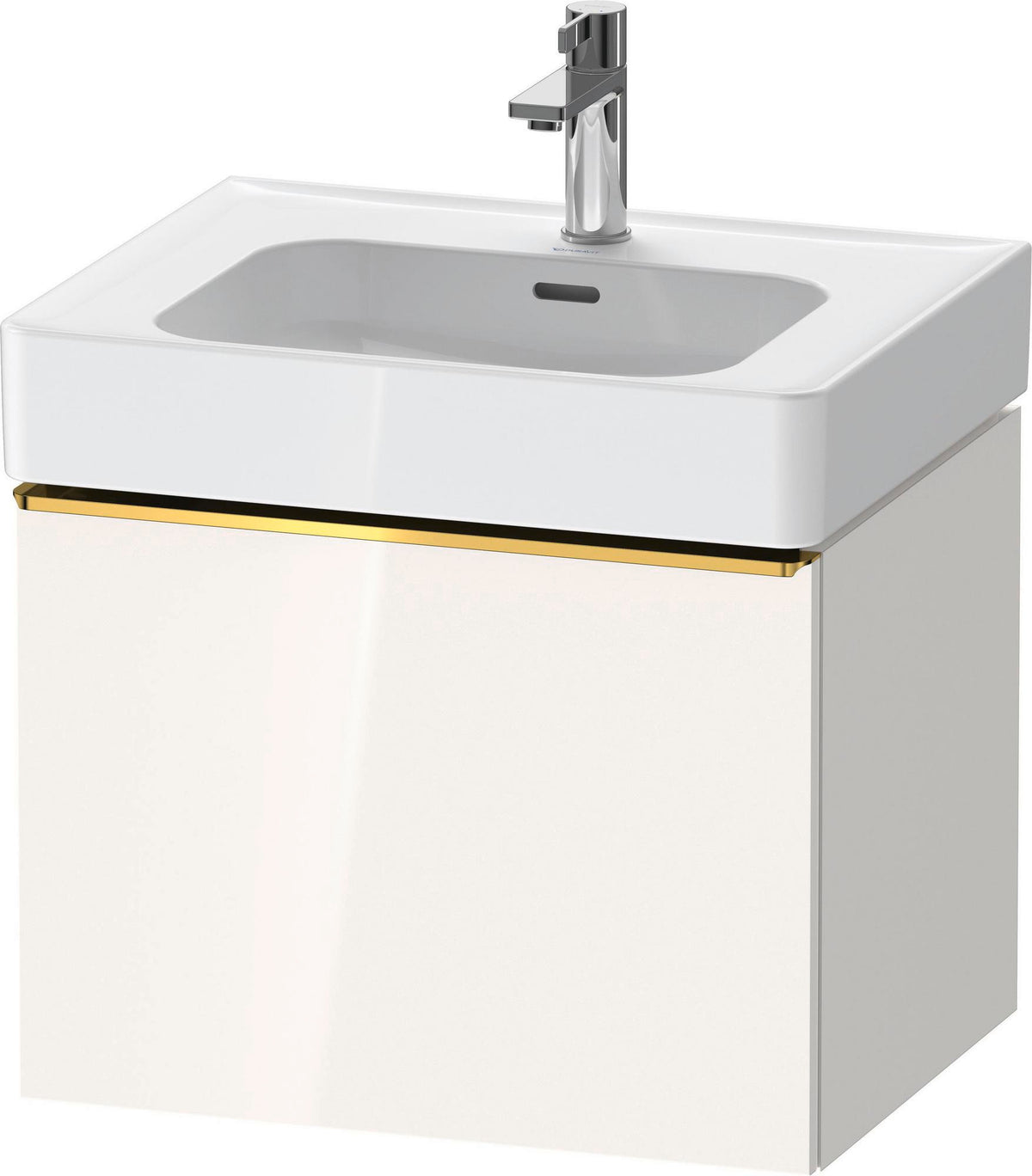 DURAVIT D-Neo Waschtischunterbau 584 mm Eiche Schwarz Matt mit Bronze Griff