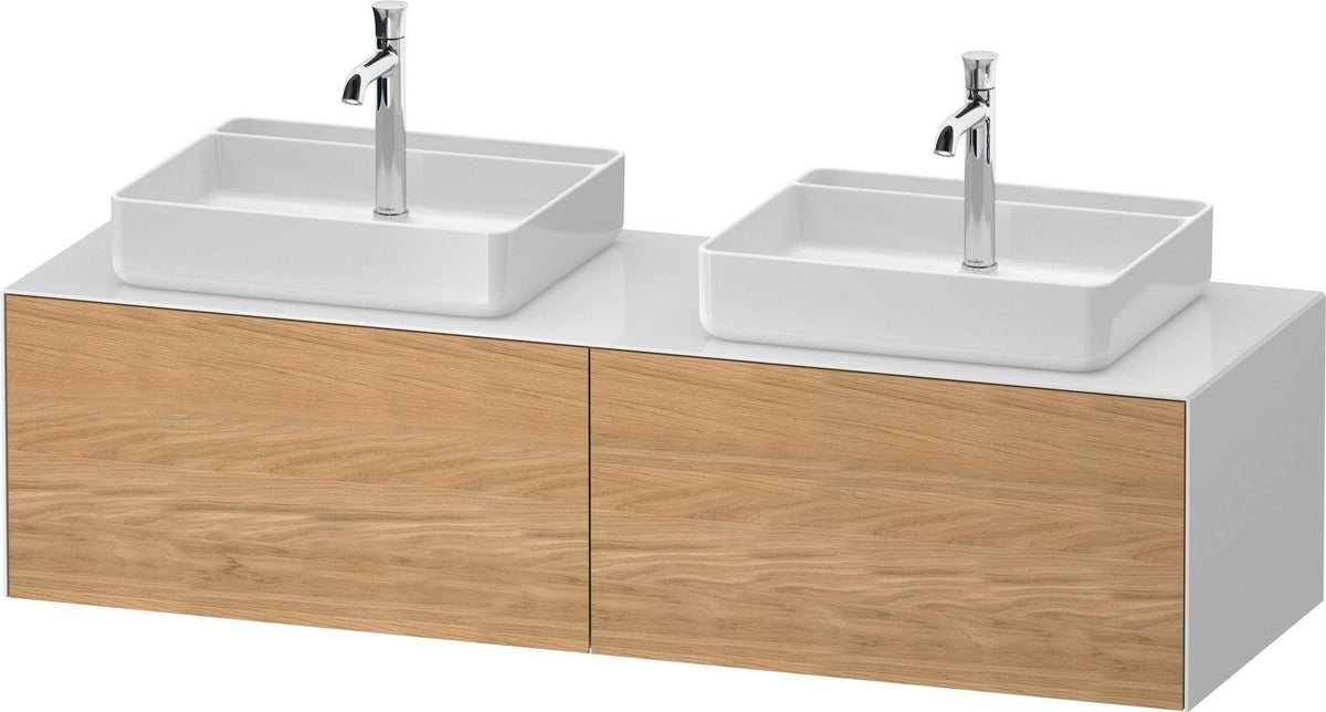 DURAVIT White Tulip Waschtischunterbau 1600 mm wandhängend, 2 Auszüge, weiß seidenmatt