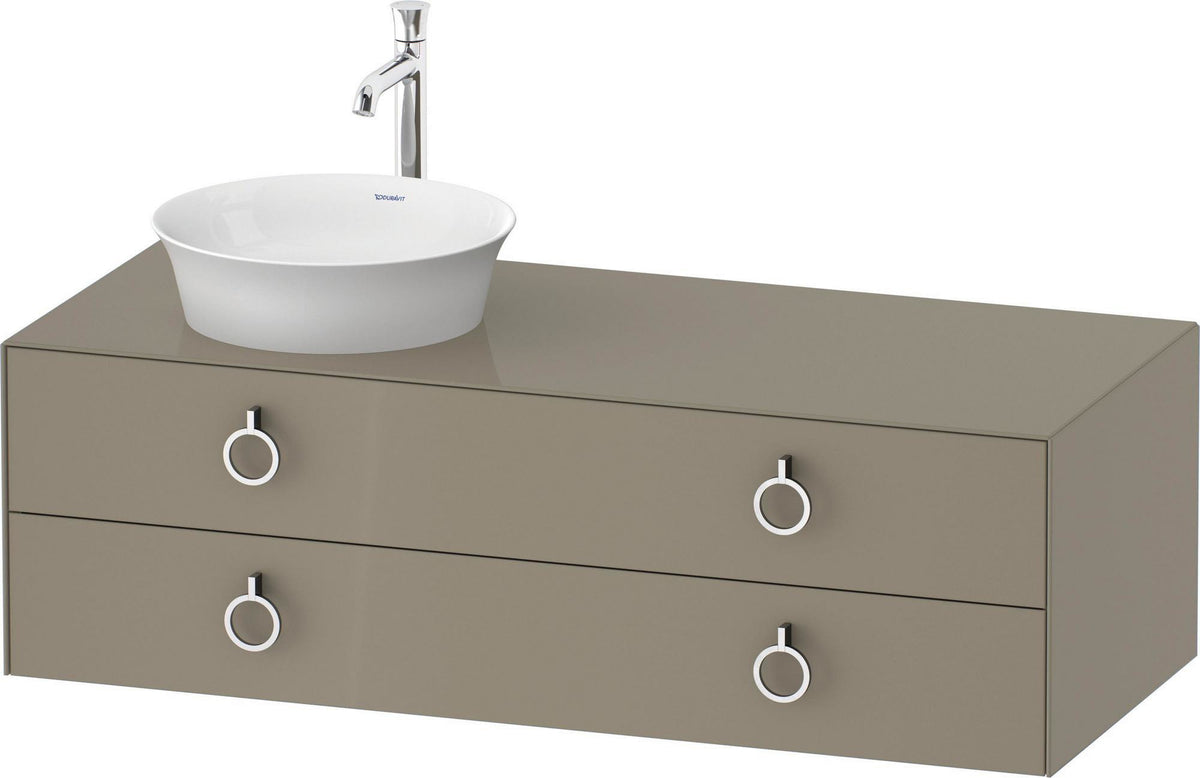 DURAVIT White Tulip Waschtischunterbau 1300 mm Taupe Seidenmatt mit LED-Beleuchtung