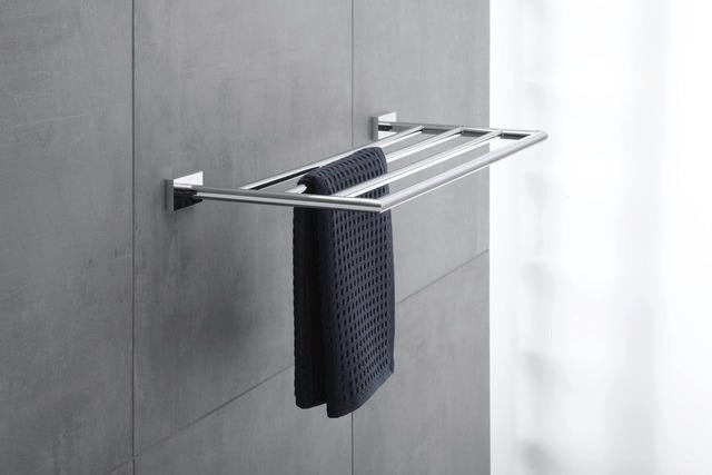 DURAVIT Karree Handtuchablage Chrom 240x668x35 mm – 4 Stangen Wandmontage