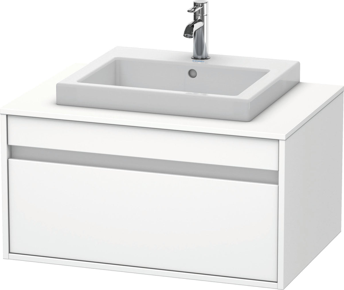 Duravit Ketho Waschtischunterbau 800 mm wandhängend, 1 Auszug, weiß matt – für Einbauwaschtisch