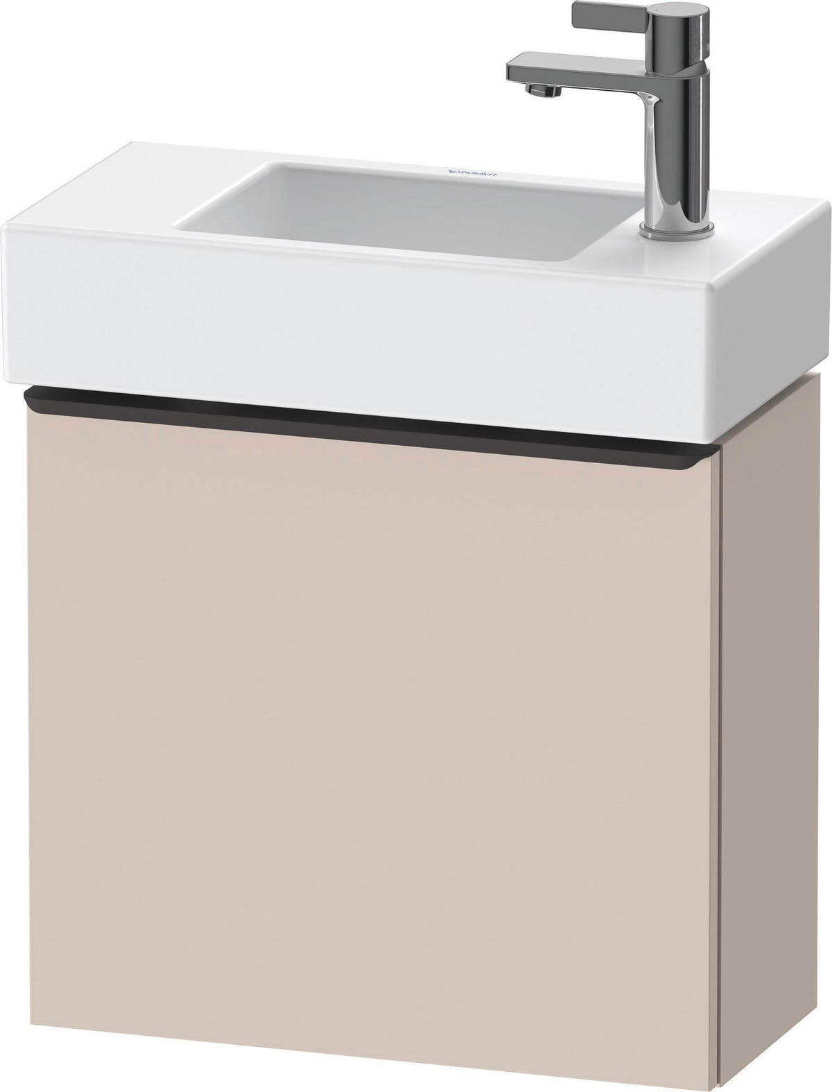 DURAVIT D-Neo Waschtischunterbau 484 mm Eiche Schwarz Matt, 1 Tür, Bronze Griff