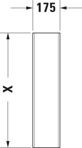 DURAVIT Standsäule ME by Starck aus Sanitärkeramik, weiß, 735 mm – rechteckig, bodenstehend