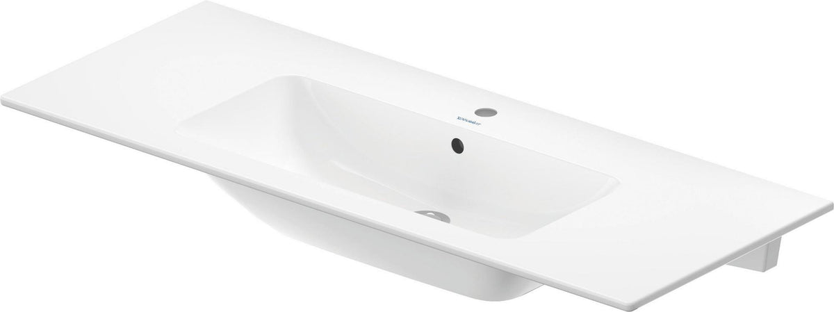 DURAVIT ME by Starck Möbelwaschtisch 1230 mm Weiß Seidenmatt mit Überlauf und 1 Hahnloch