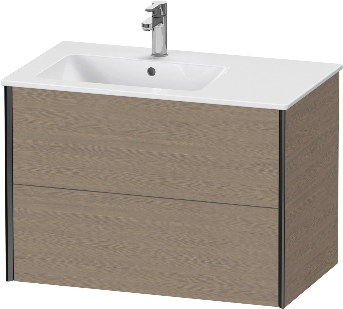 Duravit XViu Waschtischunterbau 810 mm wandhängend mit 2 Schubkästen, weiß matt, für Waschtisch links