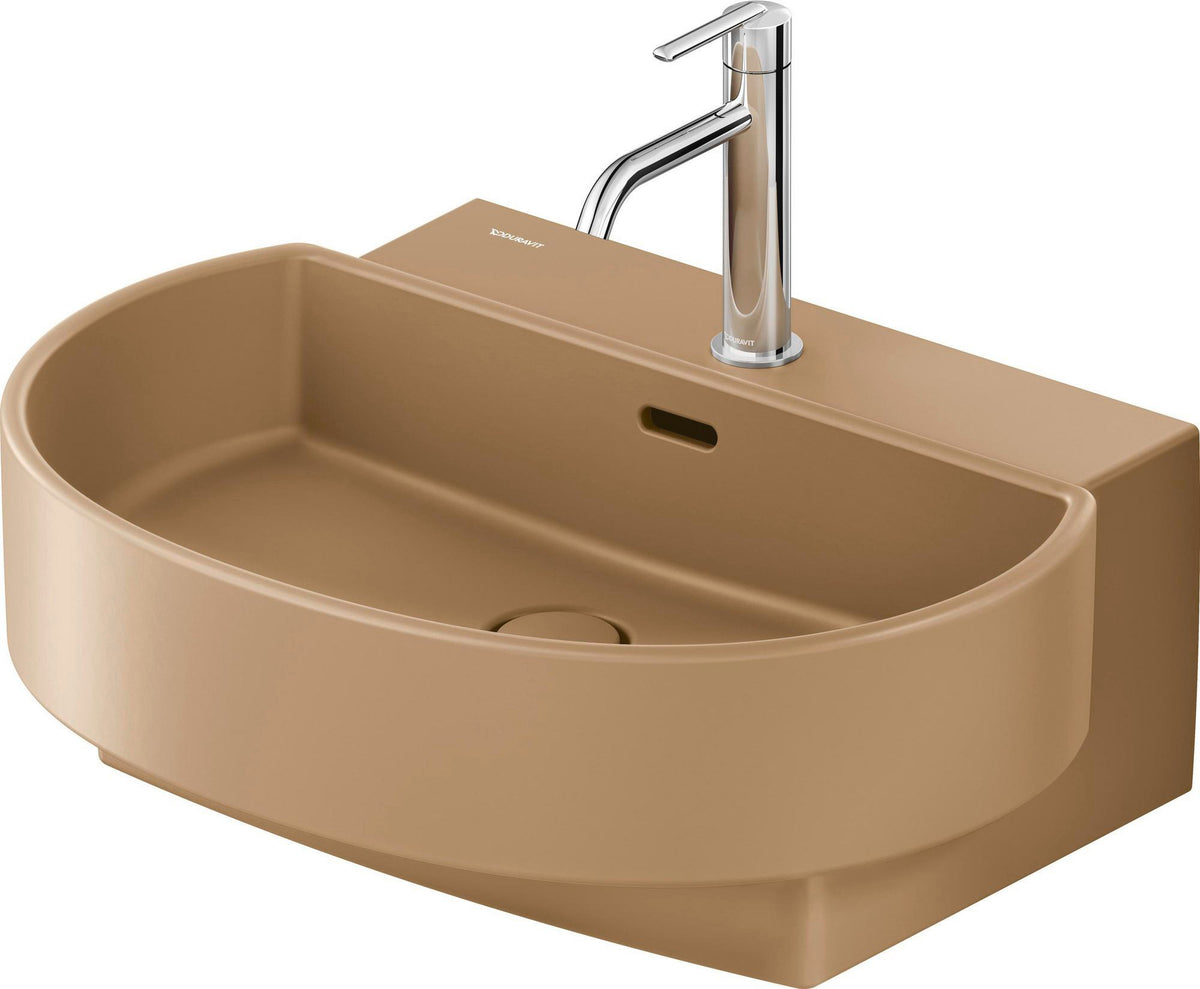 DURAVIT Balcoon Waschtisch 600x480 mm mit Überlauf, Hahnloch und Halbsäule in Weiß