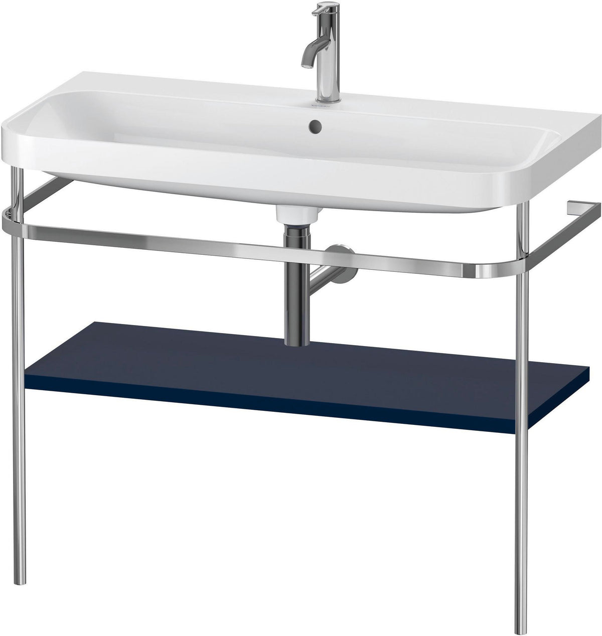 Duravit Happy D.2 c-shaped Waschtischset mit Metallkonsole, 975 mm, Taupe