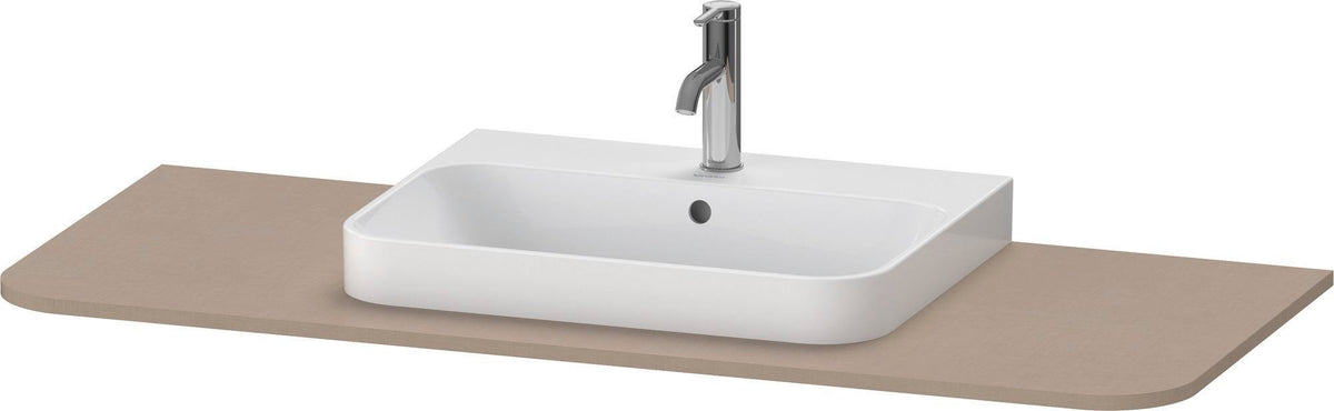 Duravit Konsole Happy D.2 1300 mm taupe supermatt – Beckenposition links