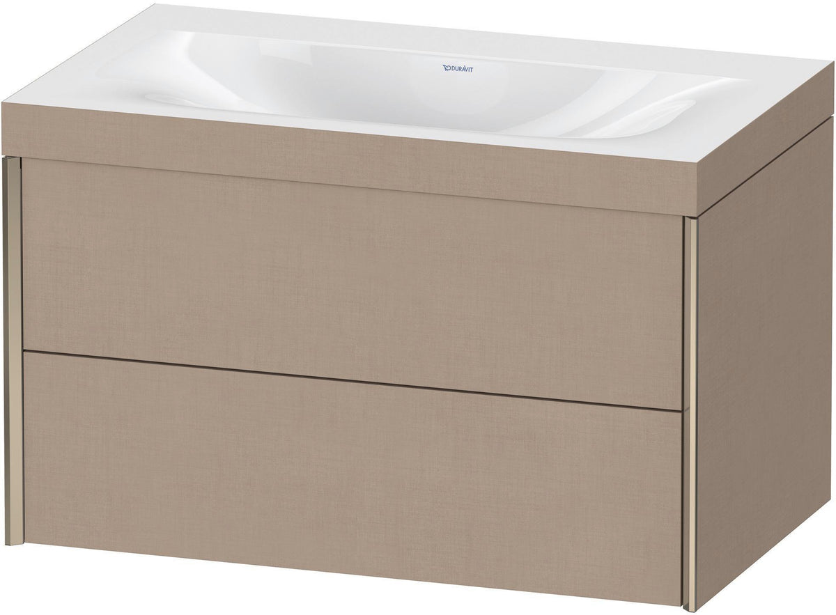 DURAVIT XViu c-bonded Waschtischset 800 mm wandhängend mit 2 Schubkästen und Tip-on-Technik