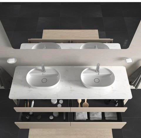 DURAVIT Luv Waschtischunterbau bodenstehend 1733 mm Taupe Seidenmatt 2 Auszüge