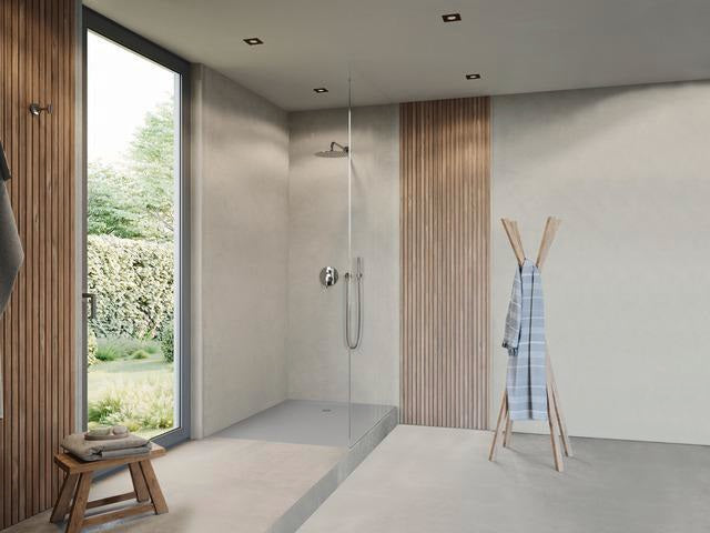 Duravit Sustano Duschwanne 1400x800x30 mm Mineralguss hellgrau matt – rechteckig, bodenbündig, mit Rutschhemmung