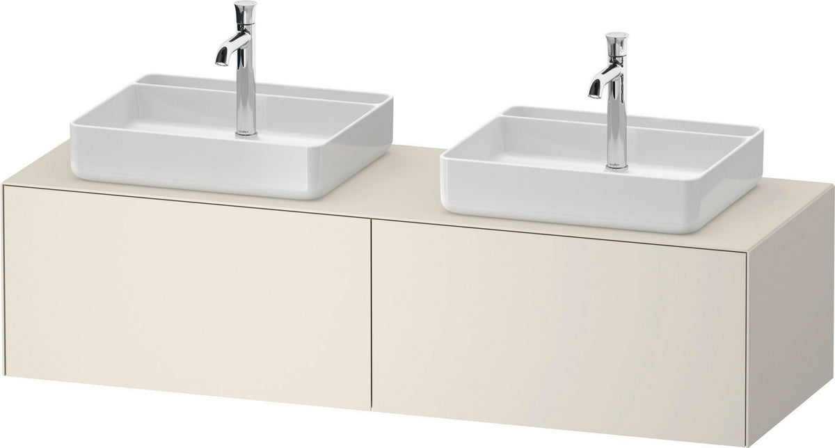 DURAVIT White Tulip Waschtischunterbau 1600 mm wandhängend, 2 Auszüge, weiß seidenmatt