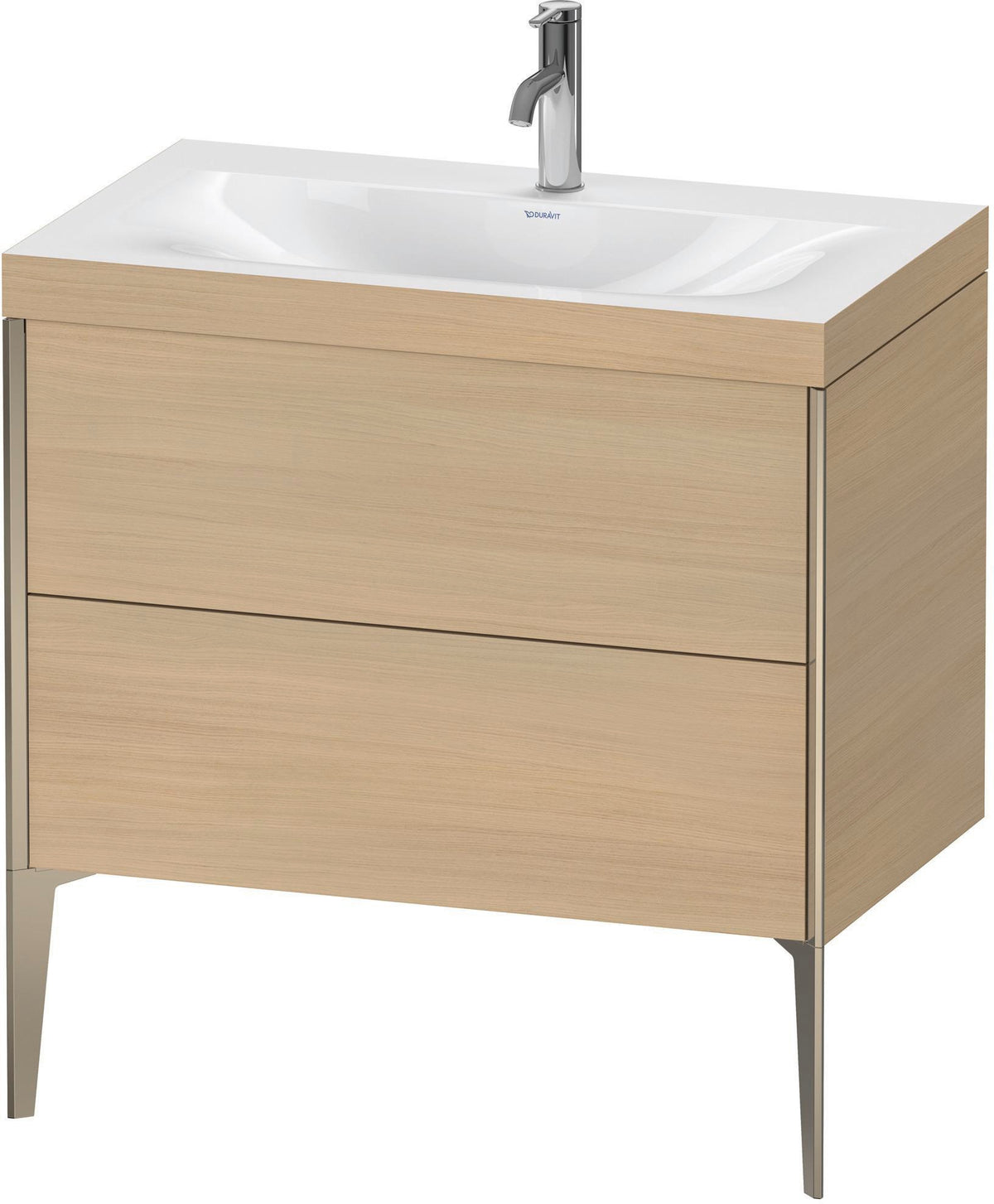 DURAVIT XViu c-bonded Waschtischset 800 mm bodenstehend mit 2 Auszügen und Tip-on Technik