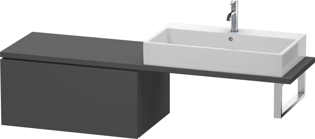 DURAVIT L-Cube Unterschrank für Konsole 820 mm, 1 Auszug, Weiß Matt, Tip-on