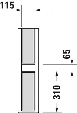 Duravit Standsäule Darling New aus Sanitärkeramik, weiß, 220 x 175 x 720 mm