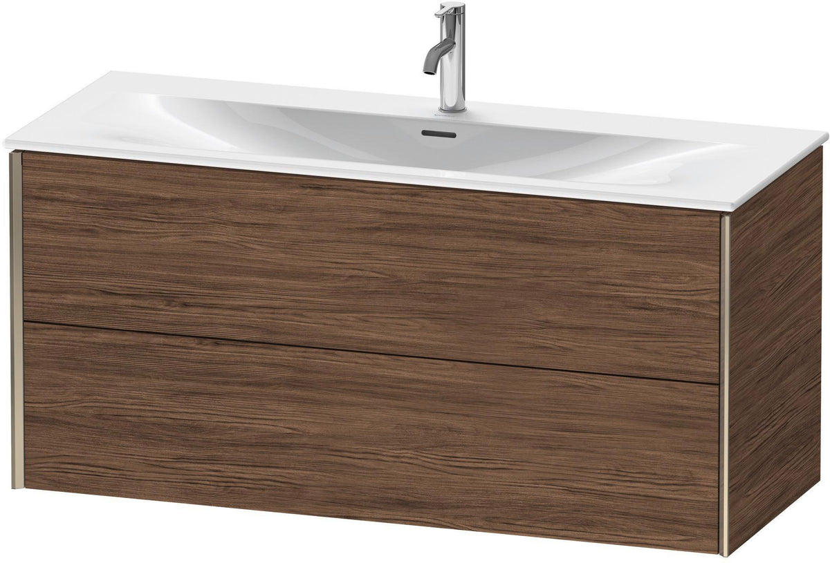 DURAVIT XViu Waschtischunterbau wandhängend 1210 mm, 2 Schubkästen, weiß matt – ohne Griff, mit Tip-On-Technik