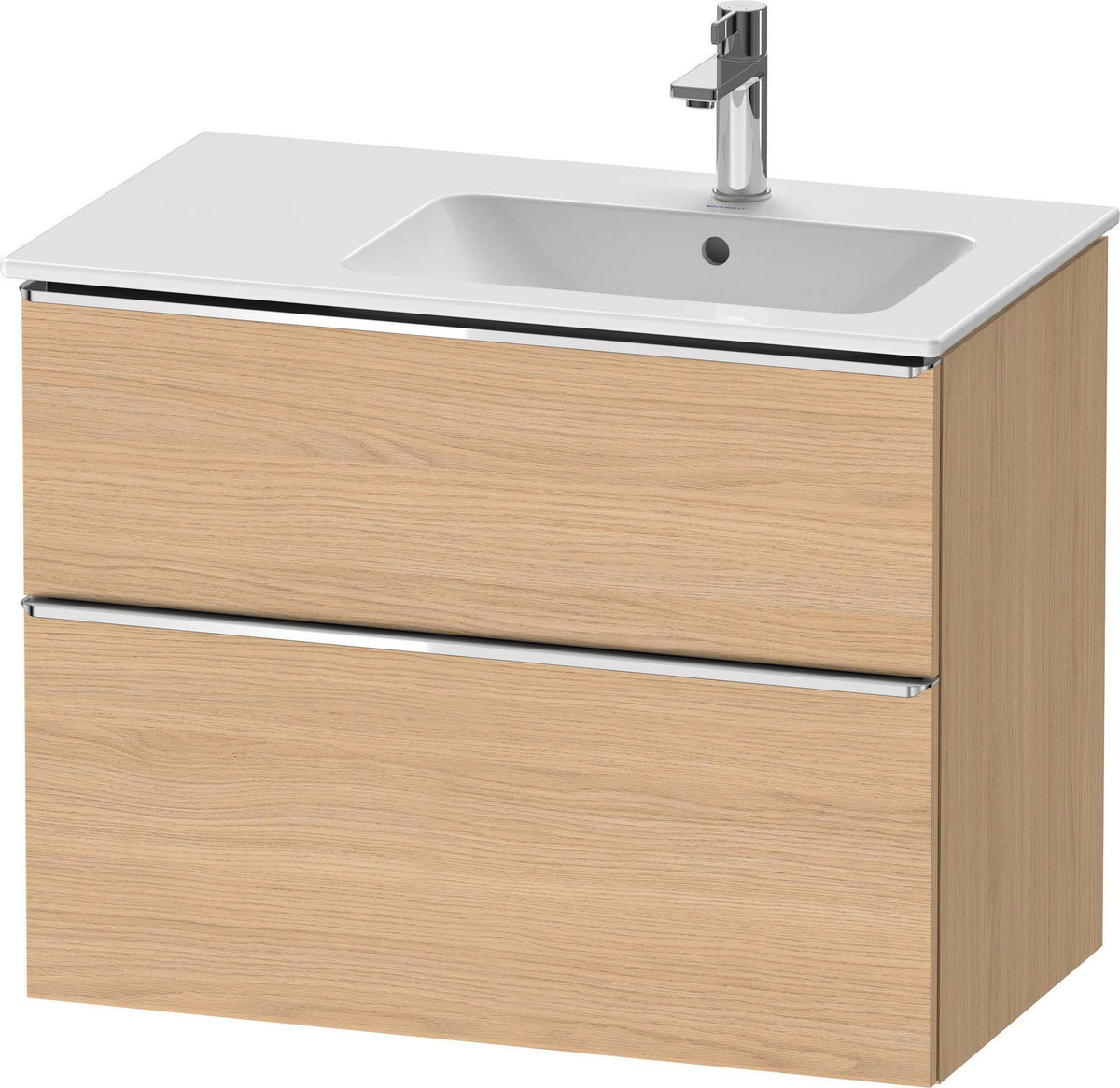 DURAVIT D-Neo Waschtischunterbau 810 mm Weiß Matt mit Bronze Griff und Soft-Close