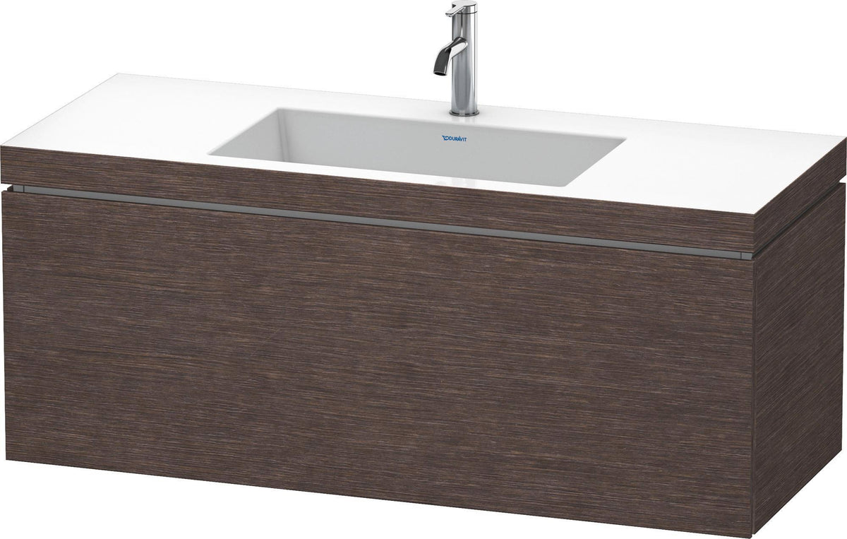 DURAVIT L-Cube c-bonded Waschtischset 1200 mm Mediterrane Eiche mit Vero Air Waschtisch und Auszug