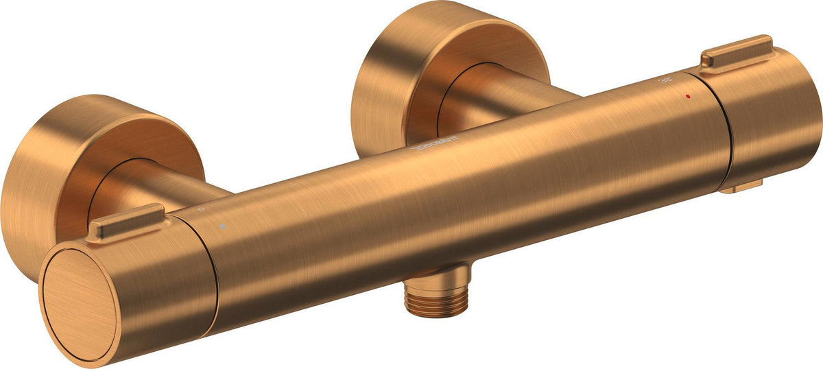 DURAVIT Brausethermostat Aufputz Bronze Gebürstet – Thermostatkartusche, 2 Griffe, DN 15