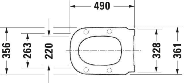 DURAVIT WC-Sitzring D-Code Vital mit Edelstahl-Scharnieren, lang, weiß