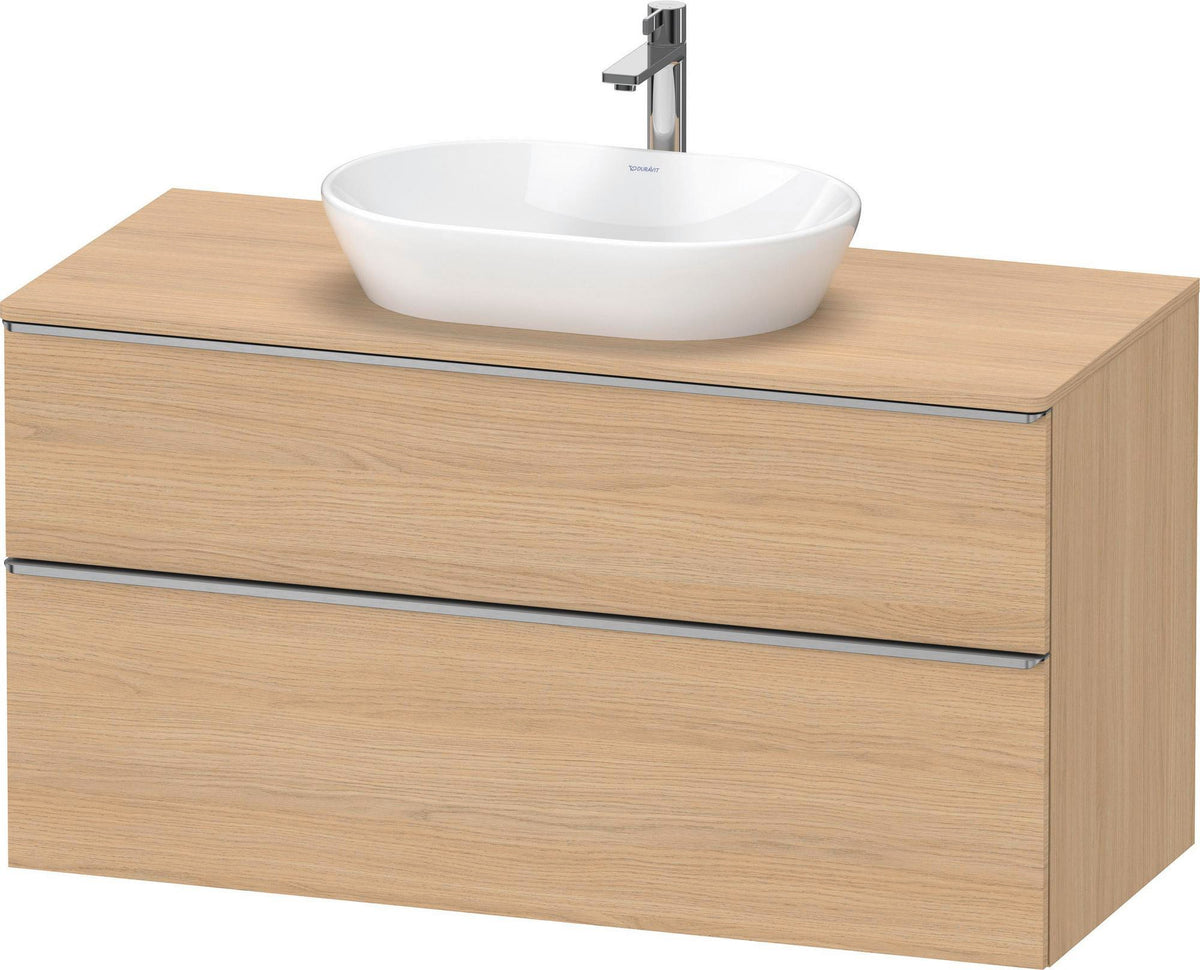 DURAVIT D-Neo Konsolenwaschtischunterbau 1200 mm Eiche Schwarz Matt mit Bronze Griff