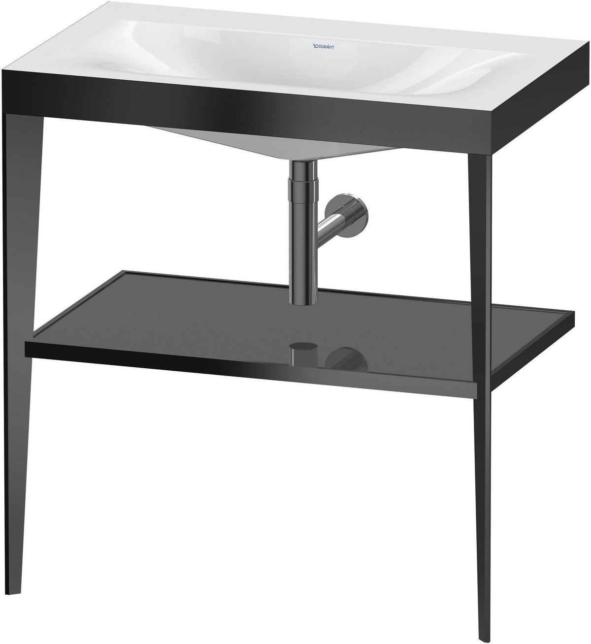 DURAVIT XViu c-bonded Waschtisch-Set mit Metallkonsole, 800 mm, apricot pearl hochglanz